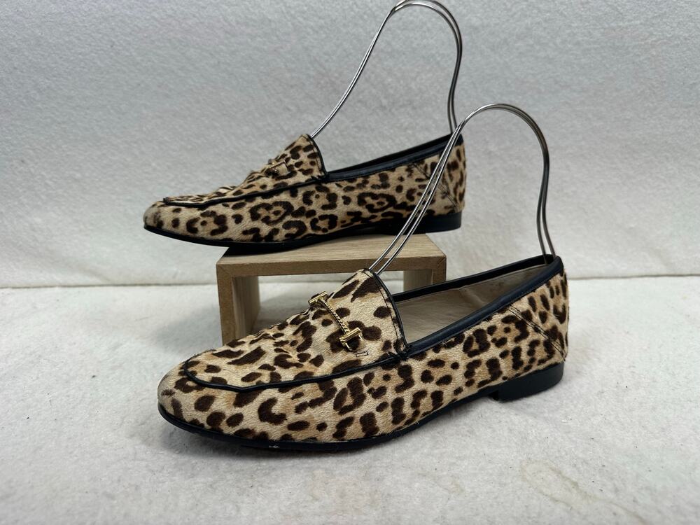 Sam Edelman Lior Leopard Calf Hair Loafer Women's SZ 7 Minimalist Quiet Luxury
